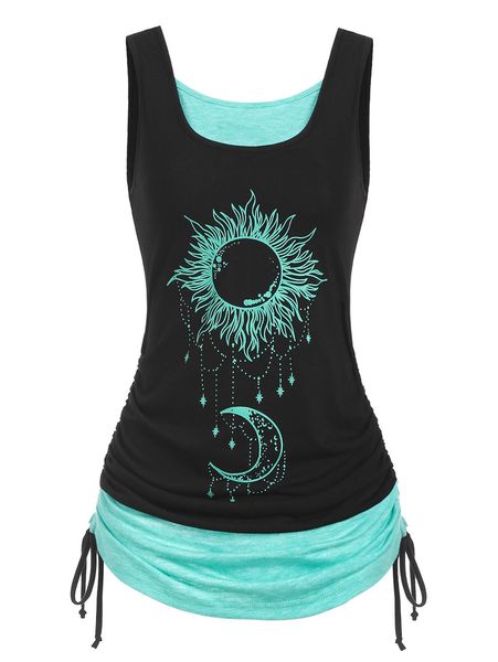 tanks 2022 new casual long scoop neck moon print summer spring colorblock women tank fashion tanks for female, Black;white
tanks 2022 new casual long scoop neck moon print summer spring colorblock women tank fashion tanks for female, Black;white
