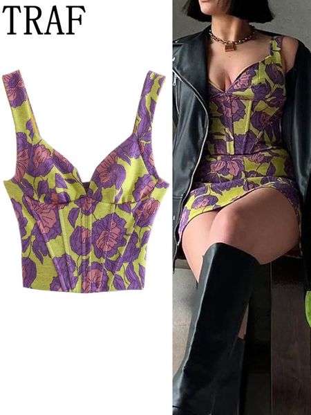 t-shirt traf 2022 floral corset women jacquard crop y2k sleeveless tank woman summer fashion vintage bustier, White
t-shirt traf 2022 floral corset women jacquard crop y2k sleeveless tank woman summer fashion vintage bustier, White