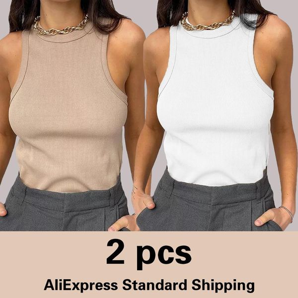 camis two piece tank crop vest solid women t shirts female off shoulder knitted summer women sleeveless camis, White
camis two piece tank crop vest solid women t shirts female off shoulder knitted summer women sleeveless camis, White