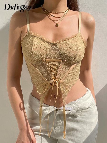 t-shirt darlingaga spaghetti strap fashion y2k corset lace women tie up bandage crop summer see through bustier camis hot, White
t-shirt darlingaga spaghetti strap fashion y2k corset lace women tie up bandage crop summer see through bustier camis hot, White