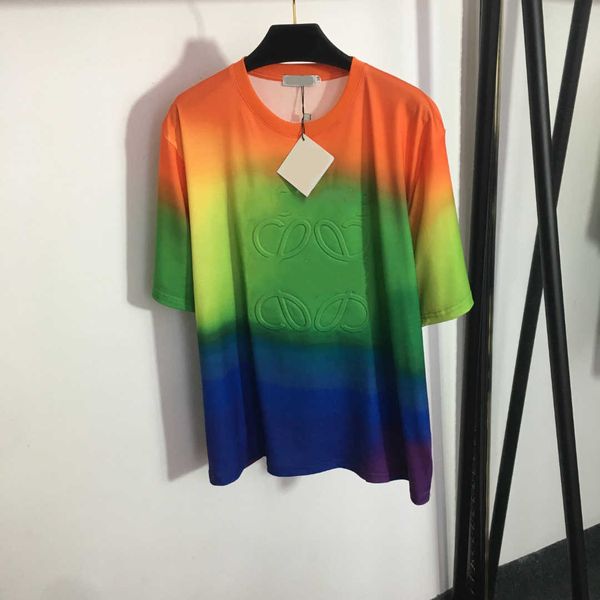 23ss womens t-shirt womens designer clothing tee round neck pure cotton gradual color dizzy dye logo monogram embossed fashion short sleeve, White
23ss womens t-shirt womens designer clothing tee round neck pure cotton gradual color dizzy dye logo monogram embossed fashion short sleeve, White