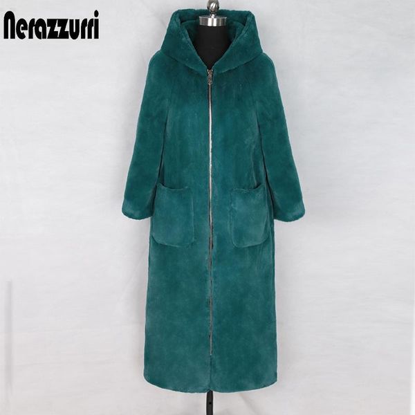dress nerazzurri winter long faux fur coat with hood long sleeve zipper black furry fake rabbit fur outwear plus size korean fashion, White
dress nerazzurri winter long faux fur coat with hood long sleeve zipper black furry fake rabbit fur outwear plus size korean fashion, White
