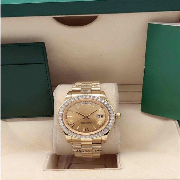 mens watch day date mechanical stainless 316l steel 41mm automatic movement fashion diamond watches waterproof wristwatches329o, Slivery;brown
mens watch day date mechanical stainless 316l steel 41mm automatic movement fashion diamond watches waterproof wristwatches329o, Slivery;brown