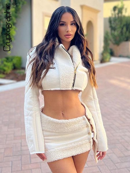dress cryptographic fashion outfits autumn winter coord sets fleece cropped jacket and skirt 2 piece set women zip up matching sets, White
dress cryptographic fashion outfits autumn winter coord sets fleece cropped jacket and skirt 2 piece set women zip up matching sets, White