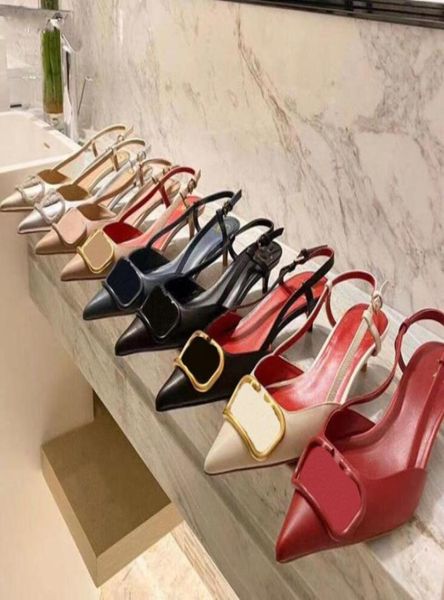 women high heel sandal red wedding shoes genuine leather metal v buckle single pointed toe9331338, Black
women high heel sandal red wedding shoes genuine leather metal v buckle single pointed toe9331338, Black