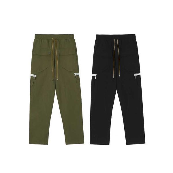 30% off rhude functional multi pocket workwear men's casual solid color loose straight leg popular breasted pants, White;black
30% off rhude functional multi pocket workwear men's casual solid color loose straight leg popular breasted pants, White;black