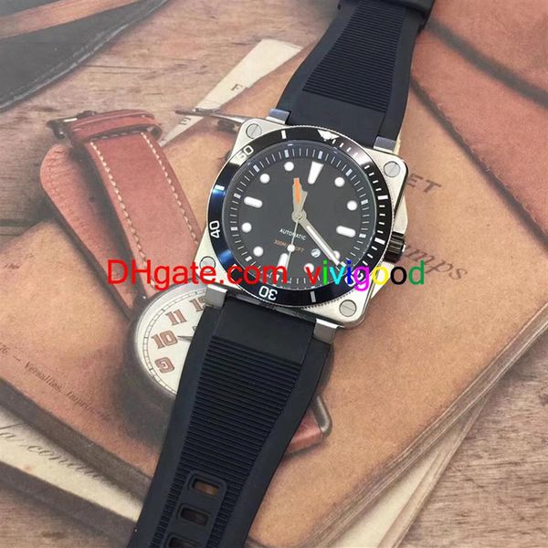 46mm new casual br mens watch automatic movement square stainless steel case sapphire crystal luminous dial rubber strap287c, Slivery;brown
46mm new casual br mens watch automatic movement square stainless steel case sapphire crystal luminous dial rubber strap287c, Slivery;brown