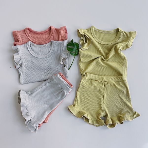 clothing sets toddler girl clothes sets 2pcs summer kids ruffle sleeve t-shirt and shorts suits for children solid baby girls clothing set 2, White
clothing sets toddler girl clothes sets 2pcs summer kids ruffle sleeve t-shirt and shorts suits for children solid baby girls clothing set 2, White