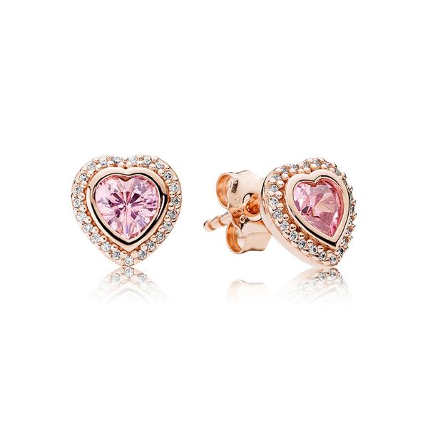s925 sterling silver pink love heart 18k rose gold plated earring with original box fit pandora jewelry stud earring women wedding279w, Golden;silver
s925 sterling silver pink love heart 18k rose gold plated earring with original box fit pandora jewelry stud earring women wedding279w, Golden;silver