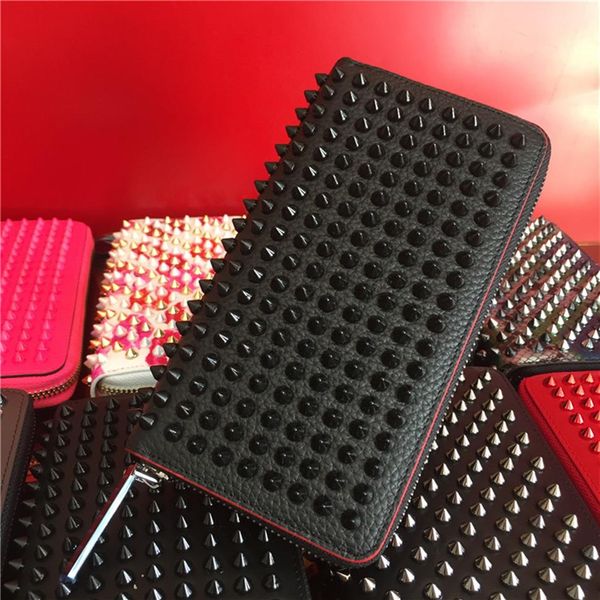 famous fashion single zipper luxury designer women genuine leather wallet lady ladies long purse red bottom rivet wallets240q, Red;black
famous fashion single zipper luxury designer women genuine leather wallet lady ladies long purse red bottom rivet wallets240q, Red;black