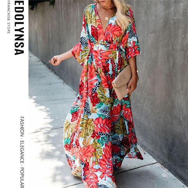 dresses 2023 red bohemian floral printed half length bats sleeve summer beach wrap dress cotton tunic women beachwear long dress q944, Black;gray
dresses 2023 red bohemian floral printed half length bats sleeve summer beach wrap dress cotton tunic women beachwear long dress q944, Black;gray