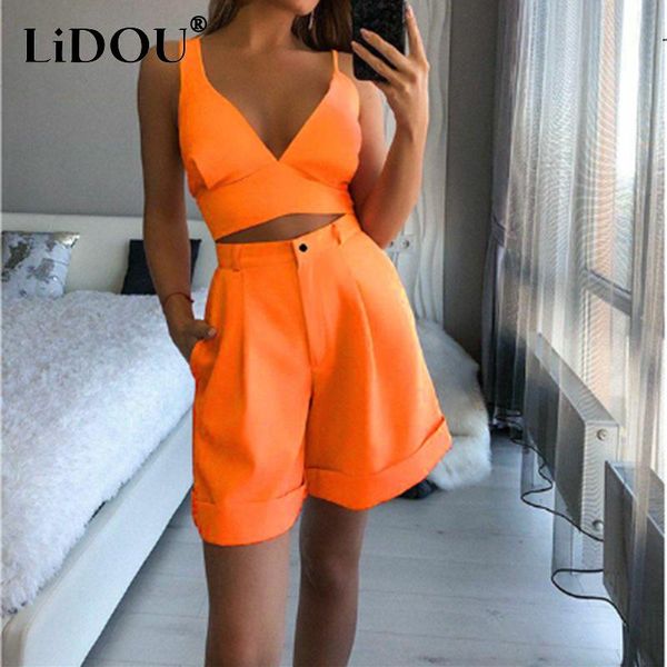 t-shirt summer new pure casual deep vneck lace up crop tank high waist shorts two piece lady camisole tube short pants set, White
t-shirt summer new pure casual deep vneck lace up crop tank high waist shorts two piece lady camisole tube short pants set, White