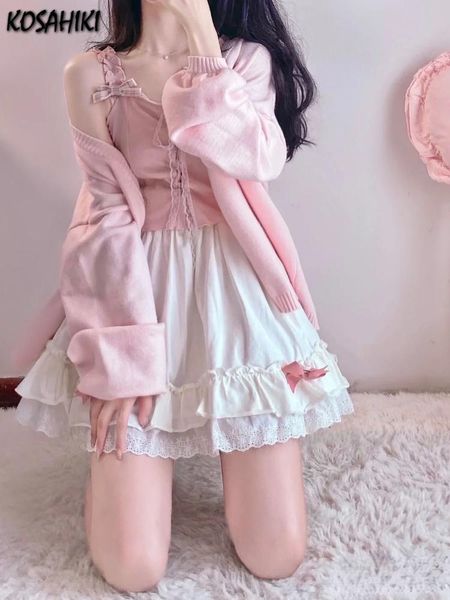 t-shirt kosahiki summer kawaii sweet 3 piece set women 2022 lace cute vest + thin cardigan + pleated mini skirt korean female outfits, White
t-shirt kosahiki summer kawaii sweet 3 piece set women 2022 lace cute vest + thin cardigan + pleated mini skirt korean female outfits, White