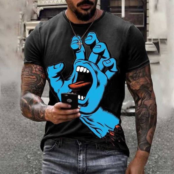 men's casual 2023 personality 3d printing short-sleeved t-shirt summer t-shirt men, White;black
men's casual 2023 personality 3d printing short-sleeved t-shirt summer t-shirt men, White;black