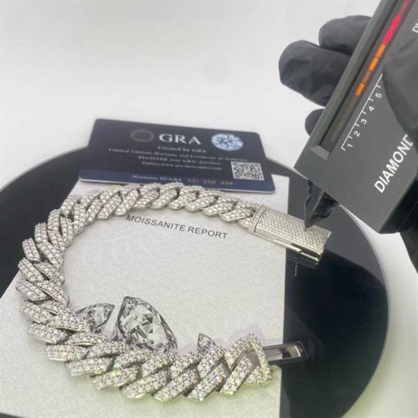 designer jewelry whole hip hop jewelry 15mm vvs moissanite chain bracelet s925 iced out long box clasp diamond cuban link brac329s, Silver
designer jewelry whole hip hop jewelry 15mm vvs moissanite chain bracelet s925 iced out long box clasp diamond cuban link brac329s, Silver