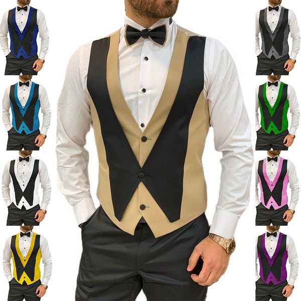blazers men's suit vest groom wedding tuxedo vests formal party waistcoat homme sleeveless jacket chaleco hombre, White;black
blazers men's suit vest groom wedding tuxedo vests formal party waistcoat homme sleeveless jacket chaleco hombre, White;black