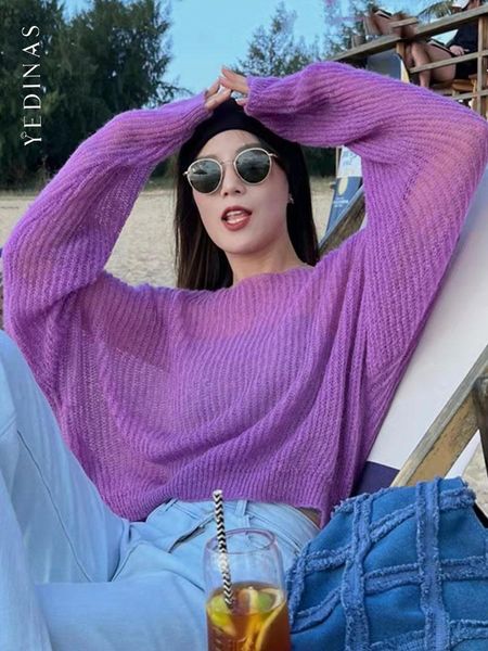t-shirt yedinas casual thin knitted slightly transparent t shirt women clothes long sleeve 2022 spring autumn loose ladies tees, White
t-shirt yedinas casual thin knitted slightly transparent t shirt women clothes long sleeve 2022 spring autumn loose ladies tees, White