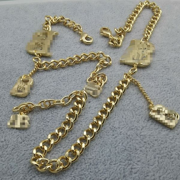 2023 designed hip hop necklace earrings big b letter pendants cuban coarse chain men's punk style shiny non-fading women's thick b, Black
2023 designed hip hop necklace earrings big b letter pendants cuban coarse chain men's punk style shiny non-fading women's thick b, Black