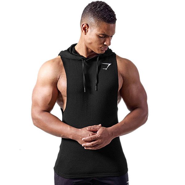 men' tank brand mens gym clothing bodybuilding muscle guys fitness hooded vest stringer sportswear cotton sleeveless shirt hoodie 230, White;black
men' tank brand mens gym clothing bodybuilding muscle guys fitness hooded vest stringer sportswear cotton sleeveless shirt hoodie 230, White;black