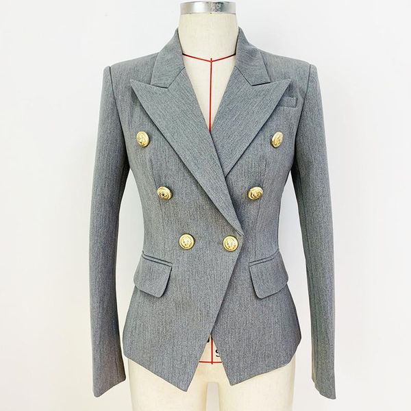 pants 2022 designer jacket star style women's classic lion buttons double breasted slim fitting blazer pale grey, White
pants 2022 designer jacket star style women's classic lion buttons double breasted slim fitting blazer pale grey, White