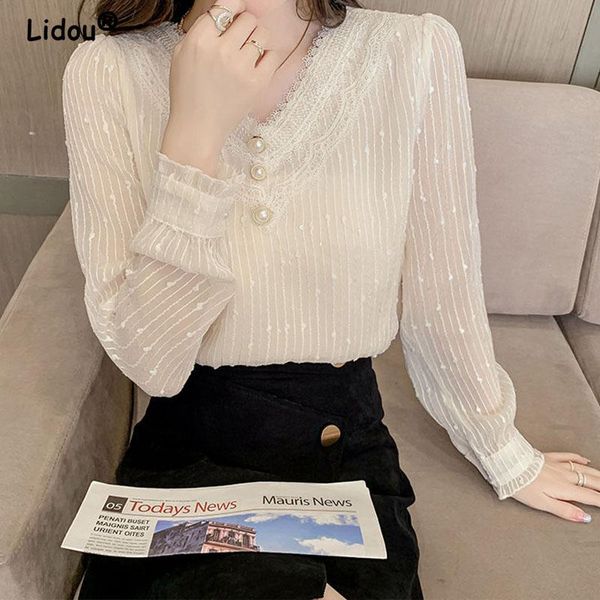 t-shirt elegant fashion vneck long sleeve ruffled pullovers for women 2022 new lace solid color embroidered flares allmatch blouses, White
t-shirt elegant fashion vneck long sleeve ruffled pullovers for women 2022 new lace solid color embroidered flares allmatch blouses, White