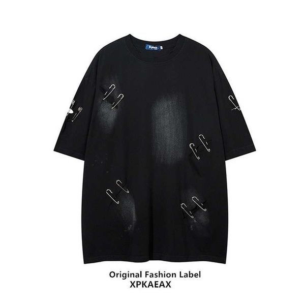 34% off hip hop trendy niche design sense pin short men and women's ins couple street punctured half sleeved t-shirt, White;black
34% off hip hop trendy niche design sense pin short men and women's ins couple street punctured half sleeved t-shirt, White;black