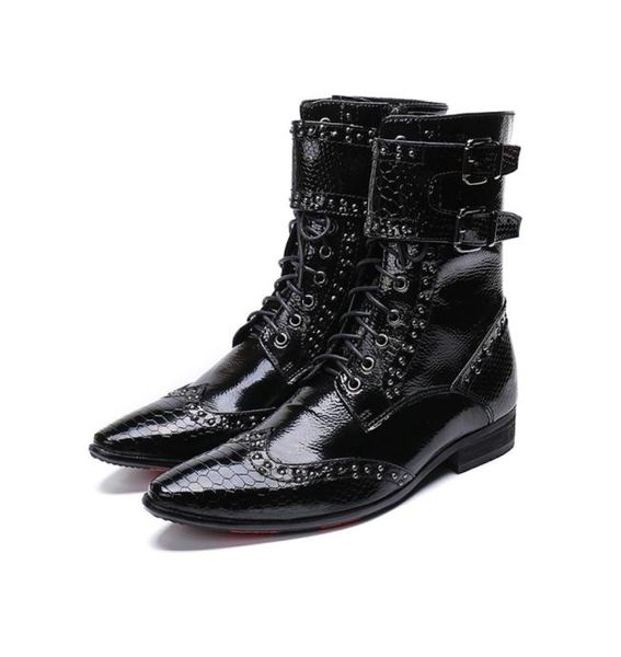 luxury british style men mid calf boots genuine leather motorcycle cowboy boots formal men brigh dress rivets shoes6429344, Black
luxury british style men mid calf boots genuine leather motorcycle cowboy boots formal men brigh dress rivets shoes6429344, Black