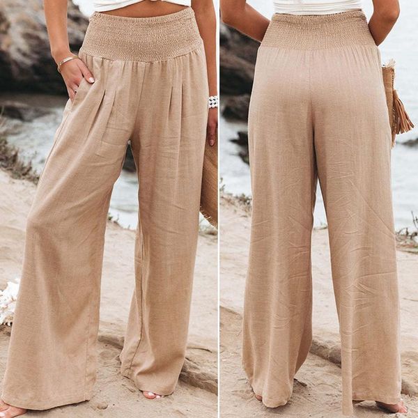 capris summer women's loose long trousers casual fashion solid color high waist beach streetwear basic lady wide leg pants with pocket, Black;white
capris summer women's loose long trousers casual fashion solid color high waist beach streetwear basic lady wide leg pants with pocket, Black;white