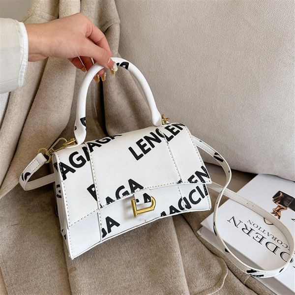 women's graffiti unique one-shoulder handbag trendy girl korean style messenger bags2830