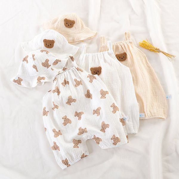 rompers 2pc summer born baby clothes infant romper sleeveless boys girls jumpsuit cotton muslin bodysuit overalls ropa bebe 230421, Blue
rompers 2pc summer born baby clothes infant romper sleeveless boys girls jumpsuit cotton muslin bodysuit overalls ropa bebe 230421, Blue