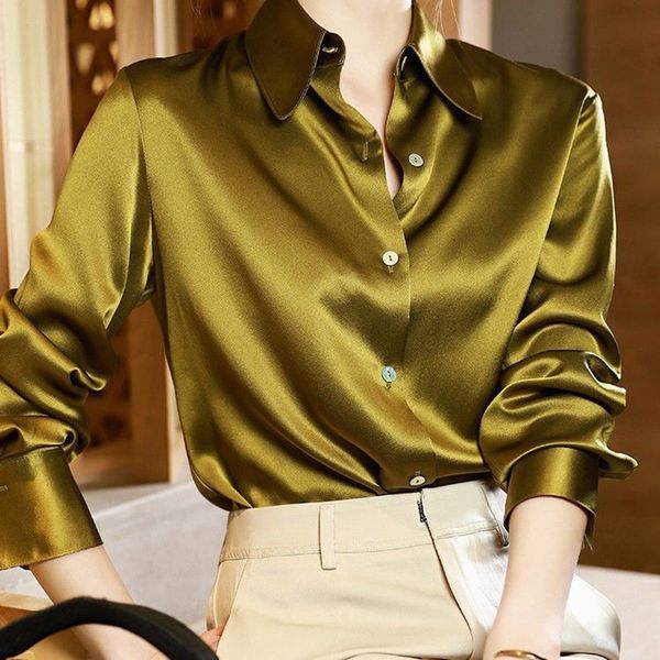 women's blouses shirts elegant solid color lapel button all-match shirt women's clothing autumn casual loose office lady blouse 2, White
women's blouses shirts elegant solid color lapel button all-match shirt women's clothing autumn casual loose office lady blouse 2, White