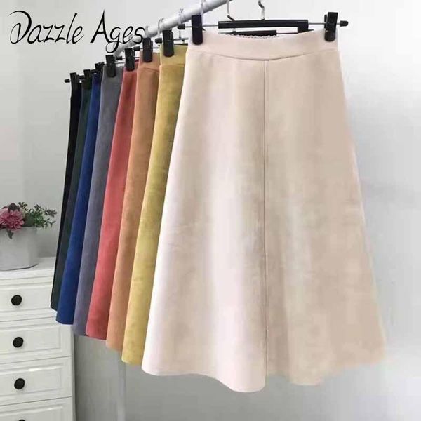 dresses dazzle ages autumn winter basic woman suede midi skirt high waist casual solid aline fashion office lady clothes, Black;gray
dresses dazzle ages autumn winter basic woman suede midi skirt high waist casual solid aline fashion office lady clothes, Black;gray