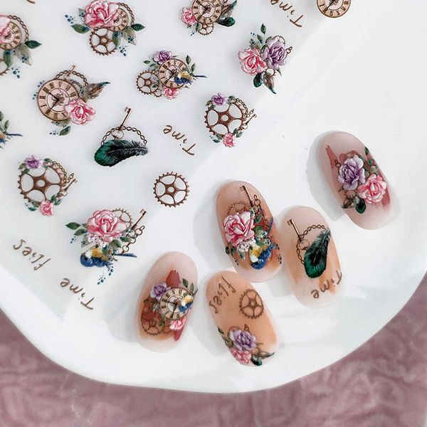 stickers decals 1 sheet 5d realistic relief punk time flies clock gear key rose flowers adheisve nail art stickers decals manicure charms ki, Black
stickers decals 1 sheet 5d realistic relief punk time flies clock gear key rose flowers adheisve nail art stickers decals manicure charms ki, Black