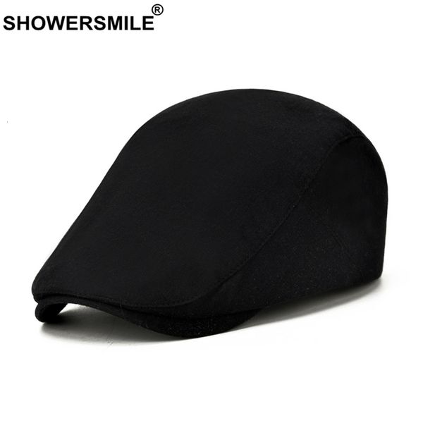 berets showersmile solid black spring summer flat cap for men cotton british style casual beret retro adjustable men's ivy hats 230421, Blue;gray
berets showersmile solid black spring summer flat cap for men cotton british style casual beret retro adjustable men's ivy hats 230421, Blue;gray