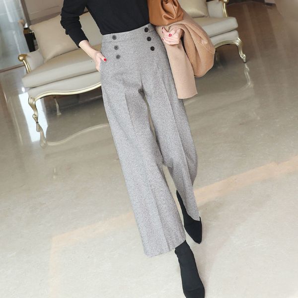 women's pants capris woolen pants women's herringbone pattern loose wide-leg pants high waist slimming thick trousers korean casua, Black;white
women's pants capris woolen pants women's herringbone pattern loose wide-leg pants high waist slimming thick trousers korean casua, Black;white