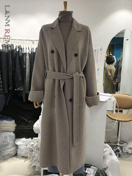 fur lanmrem 2022 autumn and winter new long doublebreasted solid color woolen coat women temperament bandage waist coats 2w129, Black
fur lanmrem 2022 autumn and winter new long doublebreasted solid color woolen coat women temperament bandage waist coats 2w129, Black