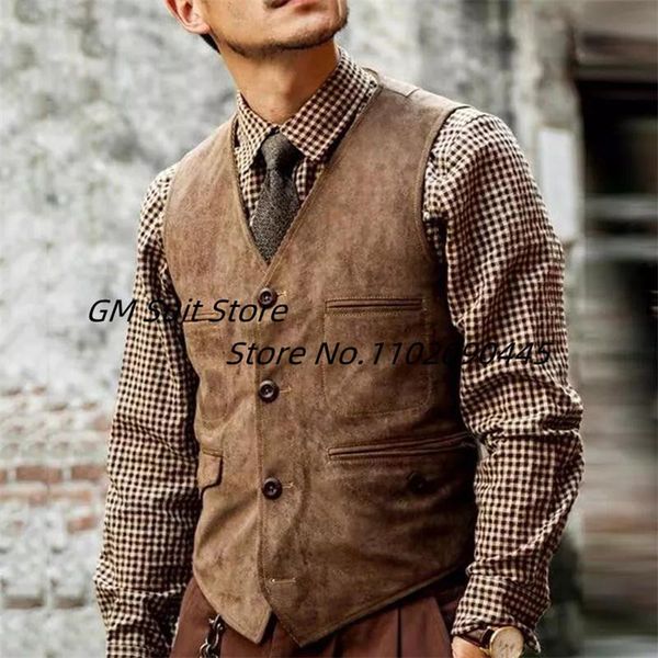 blazers men's slim fit suede leather suit vest casual v neck groom wedding gilet homme 3 buttons fashion waistcoat, White;black
blazers men's slim fit suede leather suit vest casual v neck groom wedding gilet homme 3 buttons fashion waistcoat, White;black