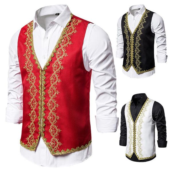 blazers gold embroidery baroque vest stage stylish men slim fit palace prince red vests waistcoat men prom drama opera costume gilet, White;black
blazers gold embroidery baroque vest stage stylish men slim fit palace prince red vests waistcoat men prom drama opera costume gilet, White;black