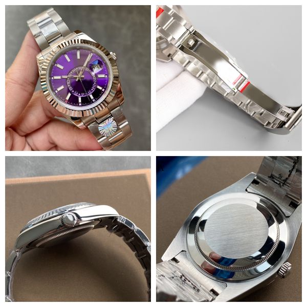 Men's watch purple dial automatic mechanical movement 42mm watch dual rotation function date sapphire waterproof Montre De Luxe
Men's watch purple dial automatic mechanical movement 42mm watch dual rotation function date sapphire waterproof Montre De Luxe