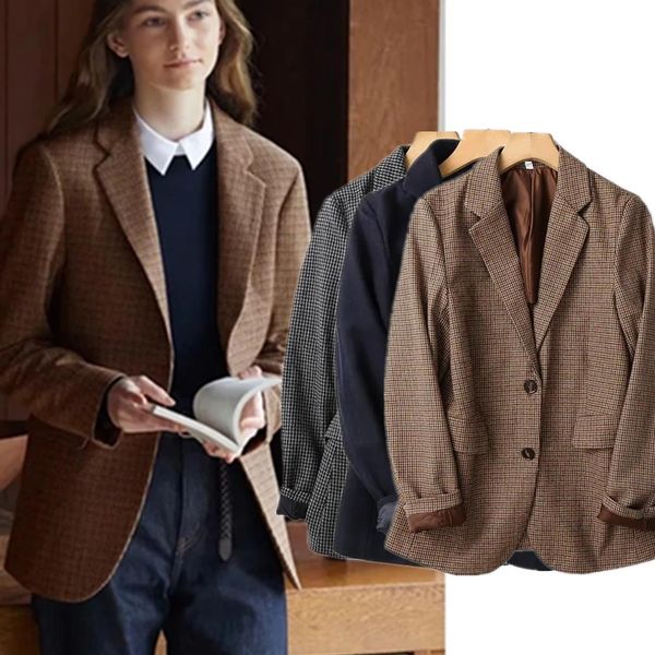 pants maxdutti england style high street vintage plaid single breasted fashion blazers casual checked office lady blazers women, White
pants maxdutti england style high street vintage plaid single breasted fashion blazers casual checked office lady blazers women, White