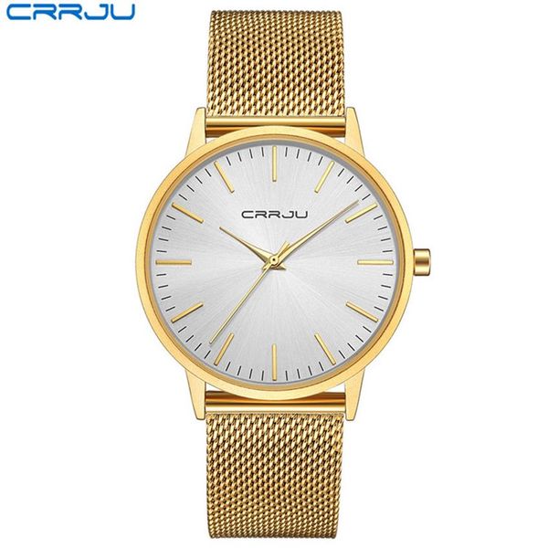 relogio masculino crrju men gold watch male stainless steel quartz golden slim wristwatches for man casual watches gift clock287r, Slivery;brown
relogio masculino crrju men gold watch male stainless steel quartz golden slim wristwatches for man casual watches gift clock287r, Slivery;brown