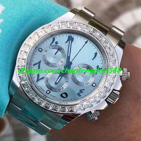 luxury watch diamond bezel 40mm ice blue arabic rare dial stainless steel bracelet automatic fashion men's watch wristwatch190p, Slivery;brown
luxury watch diamond bezel 40mm ice blue arabic rare dial stainless steel bracelet automatic fashion men's watch wristwatch190p, Slivery;brown