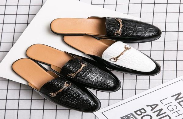 men british unique fashion pu leather casual mules male open back breathable loafer slippers hombre lowheel half leisure sandle2010277, Black
men british unique fashion pu leather casual mules male open back breathable loafer slippers hombre lowheel half leisure sandle2010277, Black