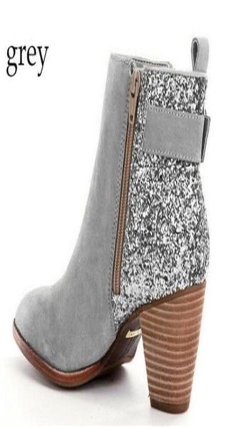fashion ankle boots women sequins thick heels martin booties designer lady buckled pointed toe pumps side zipper shoes with b1898794, Black
fashion ankle boots women sequins thick heels martin booties designer lady buckled pointed toe pumps side zipper shoes with b1898794, Black