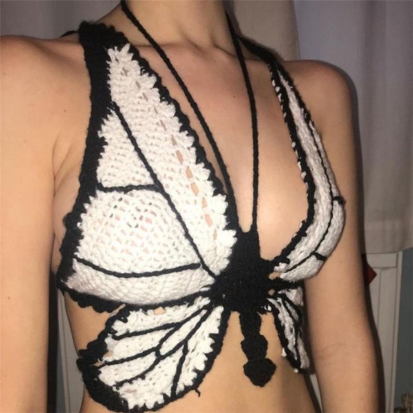 tanks hollow out knitted butterfly crop backless strap camis women summer club party butterfly tank streetwear vest, Black;white
tanks hollow out knitted butterfly crop backless strap camis women summer club party butterfly tank streetwear vest, Black;white