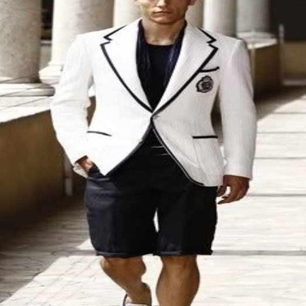 blazers summer suits for men with black short pants 2 piece white man suit set blazer casual wedding tuxedos latest coat fashion design, White;black
blazers summer suits for men with black short pants 2 piece white man suit set blazer casual wedding tuxedos latest coat fashion design, White;black