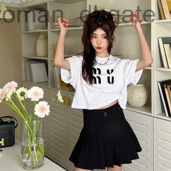 women's t-shirt designer 2023 spring/summer new raw edge embroidered logo short loose relaxed t-shirt for women jnfw, White
women's t-shirt designer 2023 spring/summer new raw edge embroidered logo short loose relaxed t-shirt for women jnfw, White
