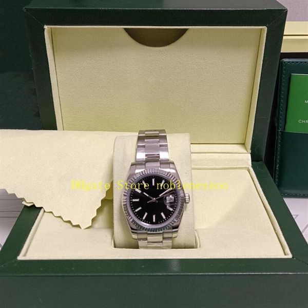 27 style real po with box automatic watches midsize women mens 36mm black dial stainless steel bracelet 18k yellow gold mechani239m, Slivery;brown
27 style real po with box automatic watches midsize women mens 36mm black dial stainless steel bracelet 18k yellow gold mechani239m, Slivery;brown