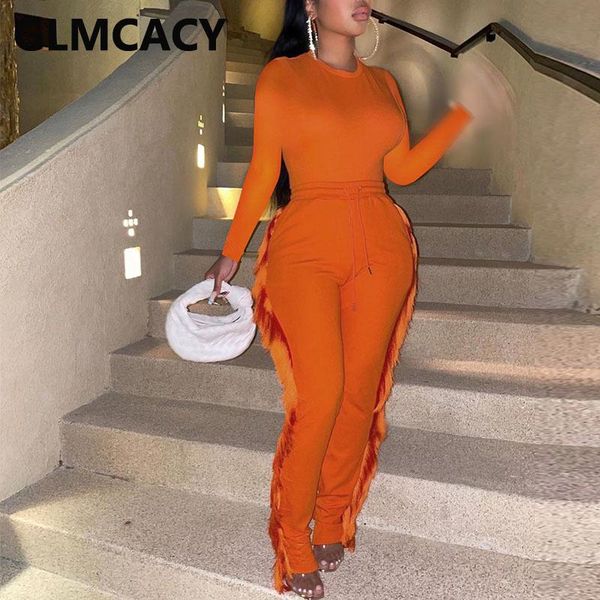 pants women two piece casual suits long sleeve o neck tshirt tassles fringed slim pants set, White
pants women two piece casual suits long sleeve o neck tshirt tassles fringed slim pants set, White