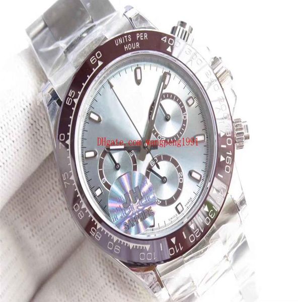 

7 style quality watch 40mm 116500 116500ln 116506 116509 chronograph work cal 4130 movement automatic mens watch watches254q, Slivery;brown